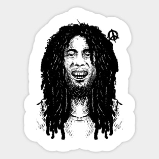 marley bob vintage hand drawing Sticker